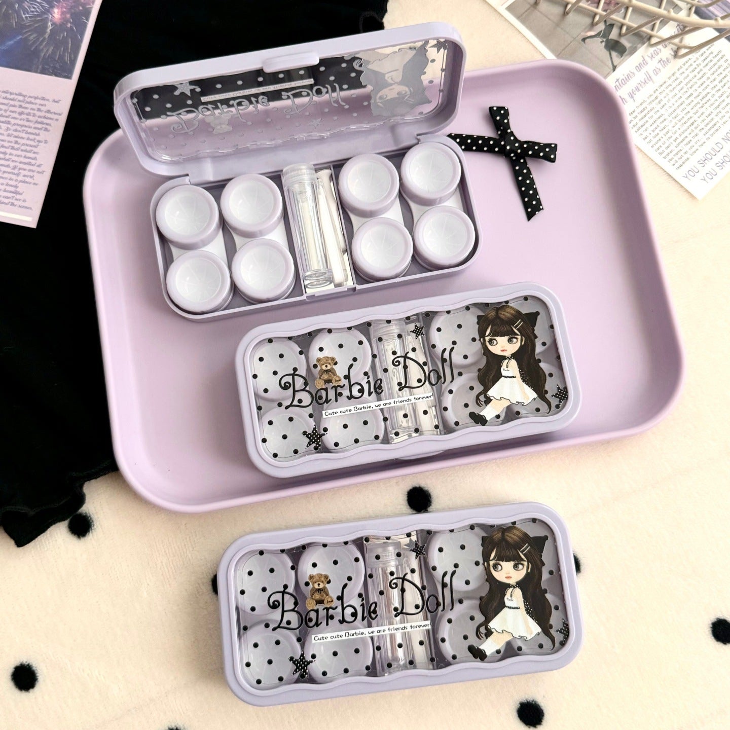 Barbie Doll Colored Contact Lens Case
