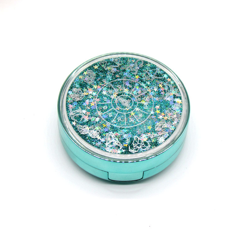 Stars Quicksand Multicolor Colored Contact Lens Case