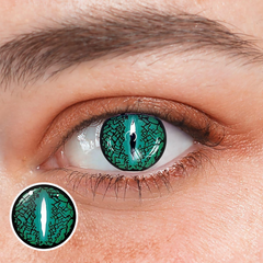 Halloween LizardEye Green Colored Contact Lenses