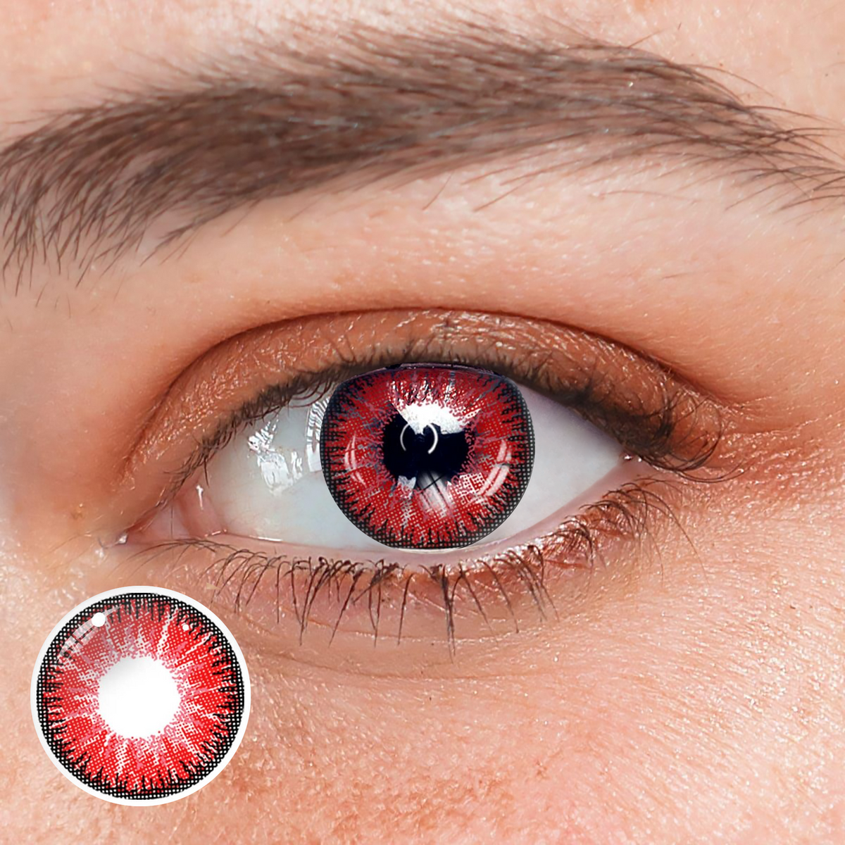 Vega Red  Prescription Colored Contact Lenses