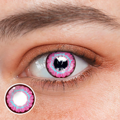 Cosplay Pink love Pink Colored Contact Lenses