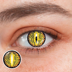 Halloween LizardEye Brown Colored Contact Lenses