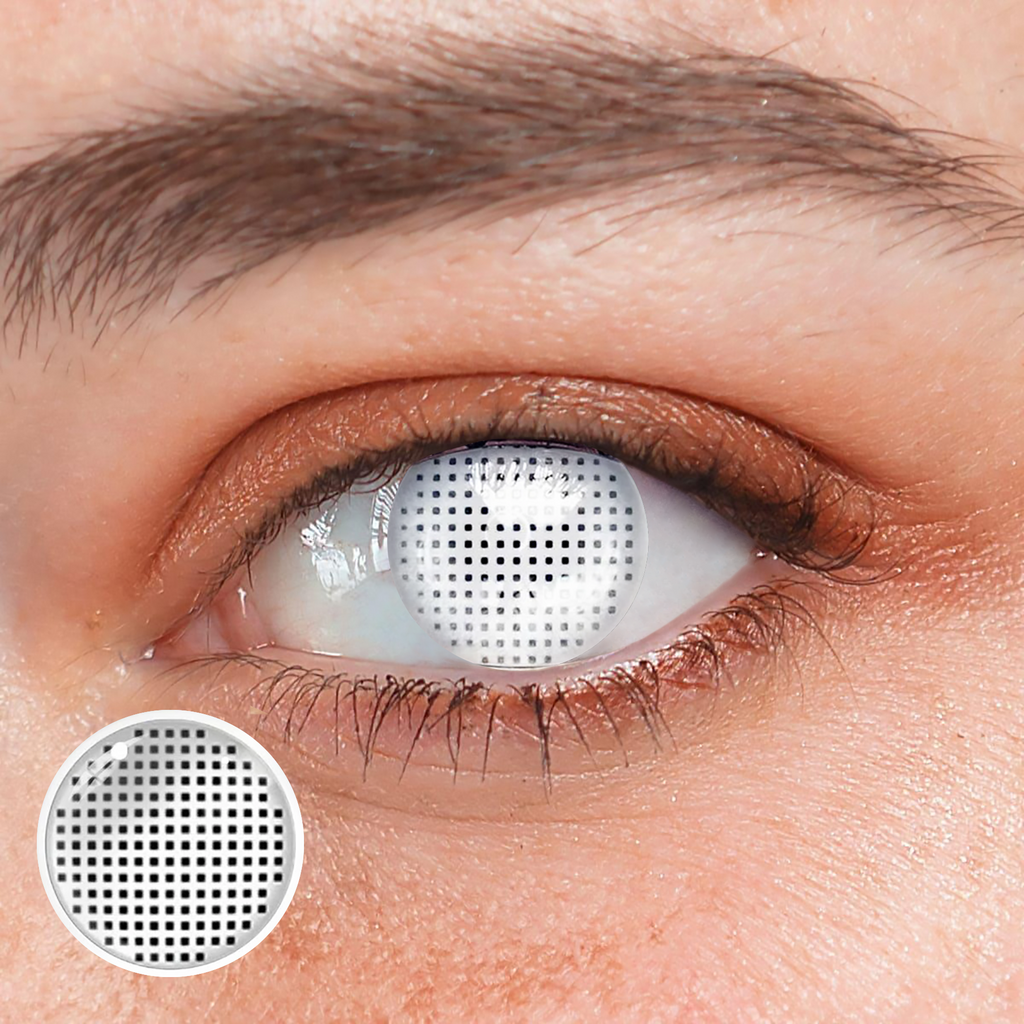 Halloween White Mesh Colored Contact Lenses – BEAUEYE (US)