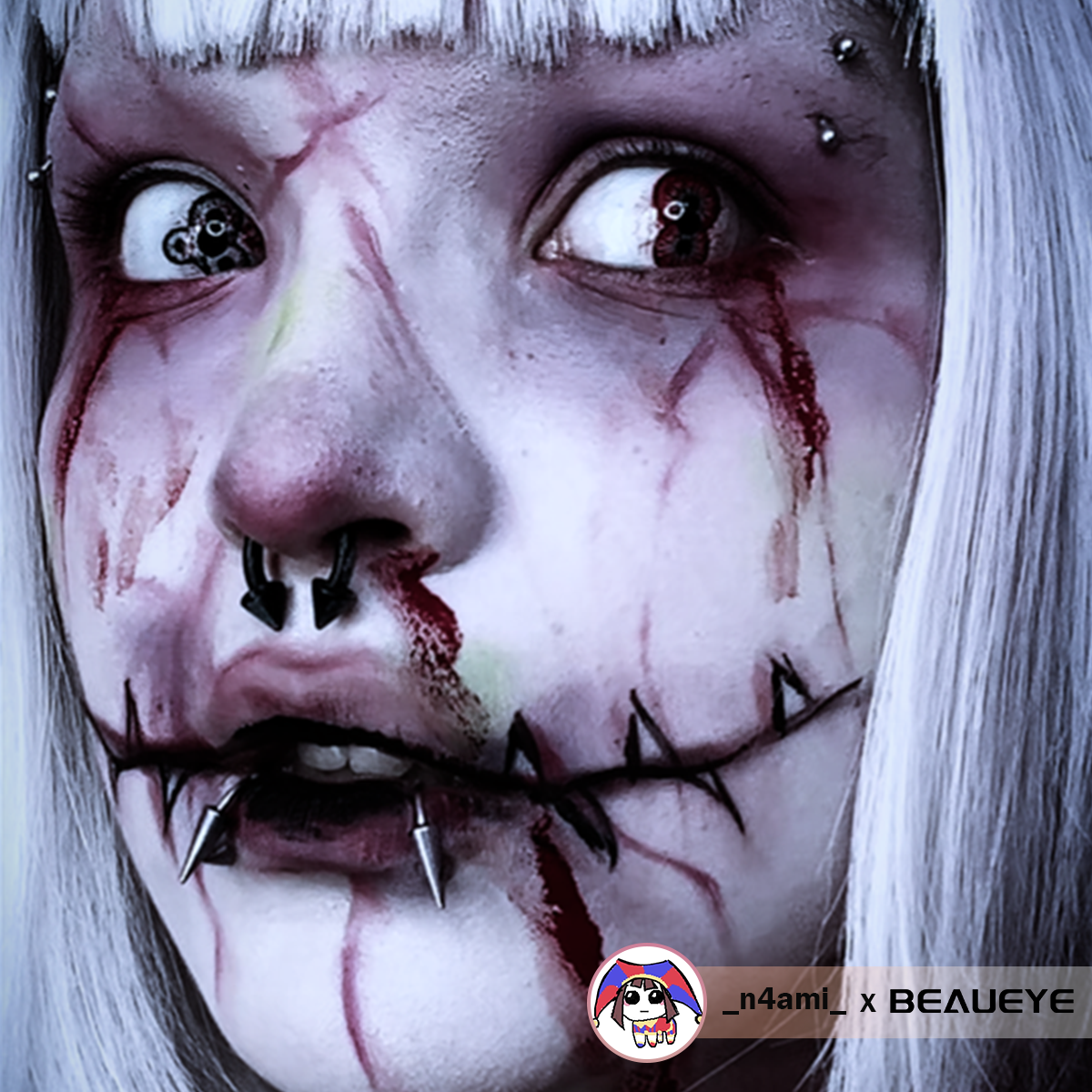 Cosplay Devil Date Eyes Black Colored Contact Lenses