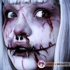 Cosplay Devil Date Eyes Black Colored Contact Lenses