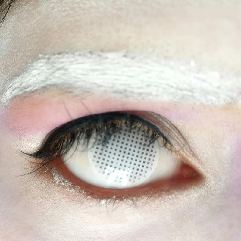 Halloween White Mesh Colored Contact Lenses