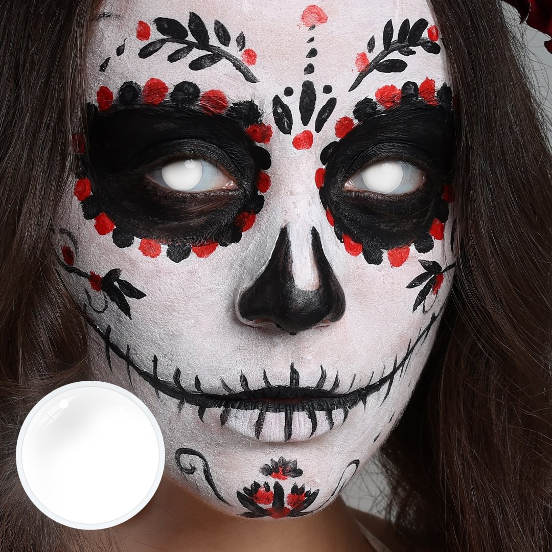 Halloween White out  Colored Contact Lenses