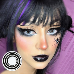 Cosplay Black&White Spiral Colored Contact Lenses