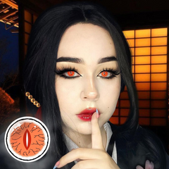 Cosplay Kibutsuji Muzan Red Colored Contact Lenses