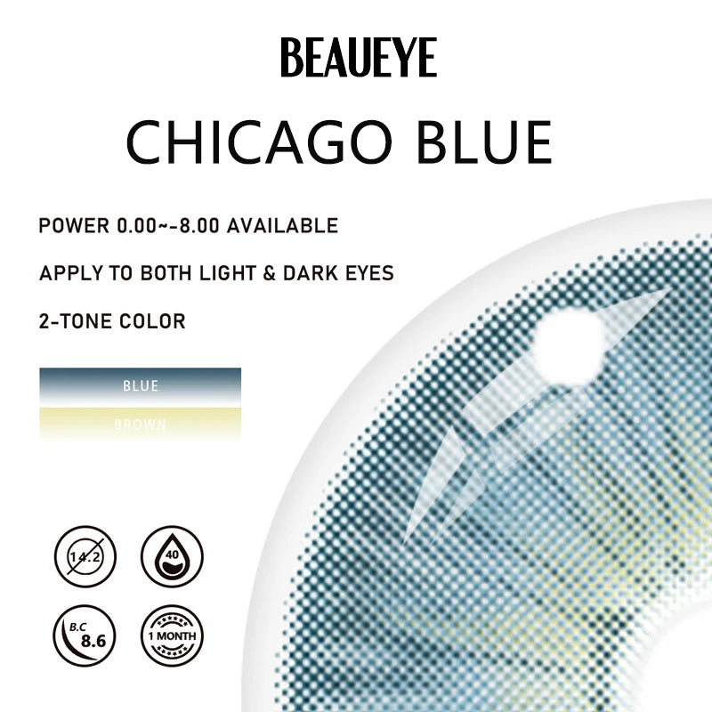 Chicago Blue Colored Contact Lenses