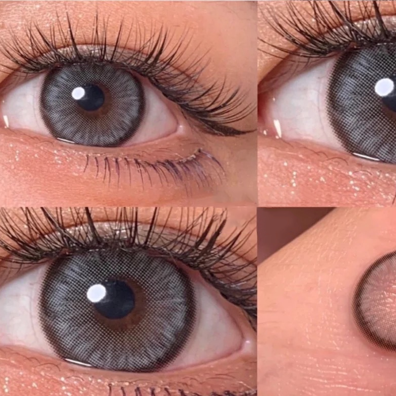 Farbige Kontaktlinsen mit Sehstärke von Norko in Grau