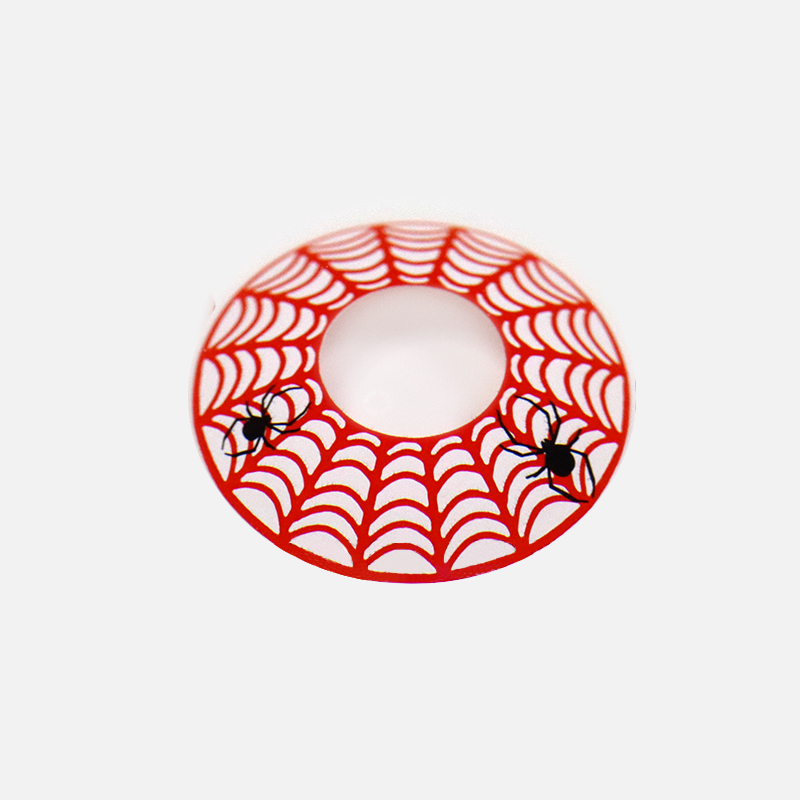 Halloween Spider Web Red Contact Lenses