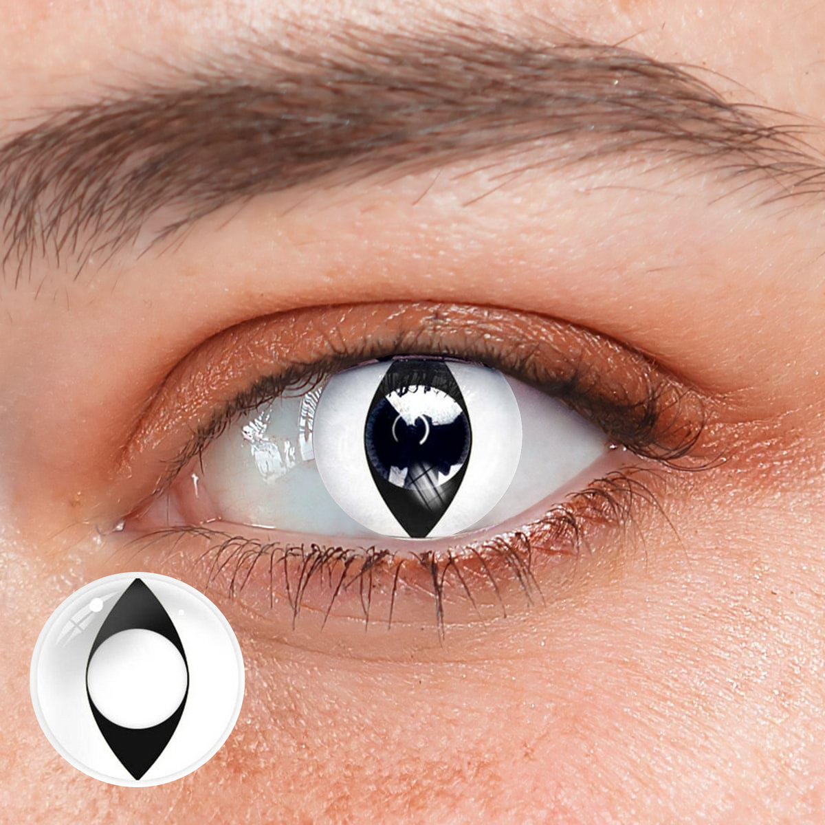 Halloween White Cat Eye Colored Contact Lenses