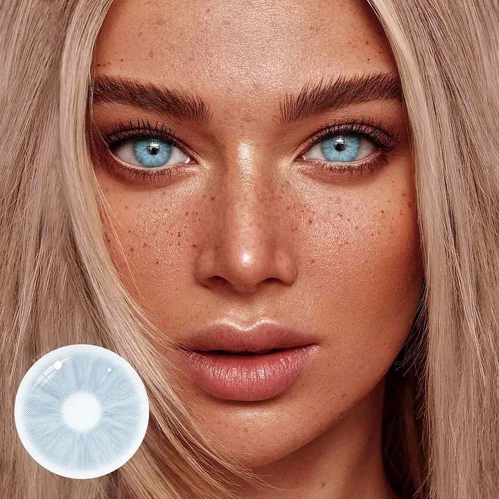 Lentillas Graduadas De Color Azul Clover