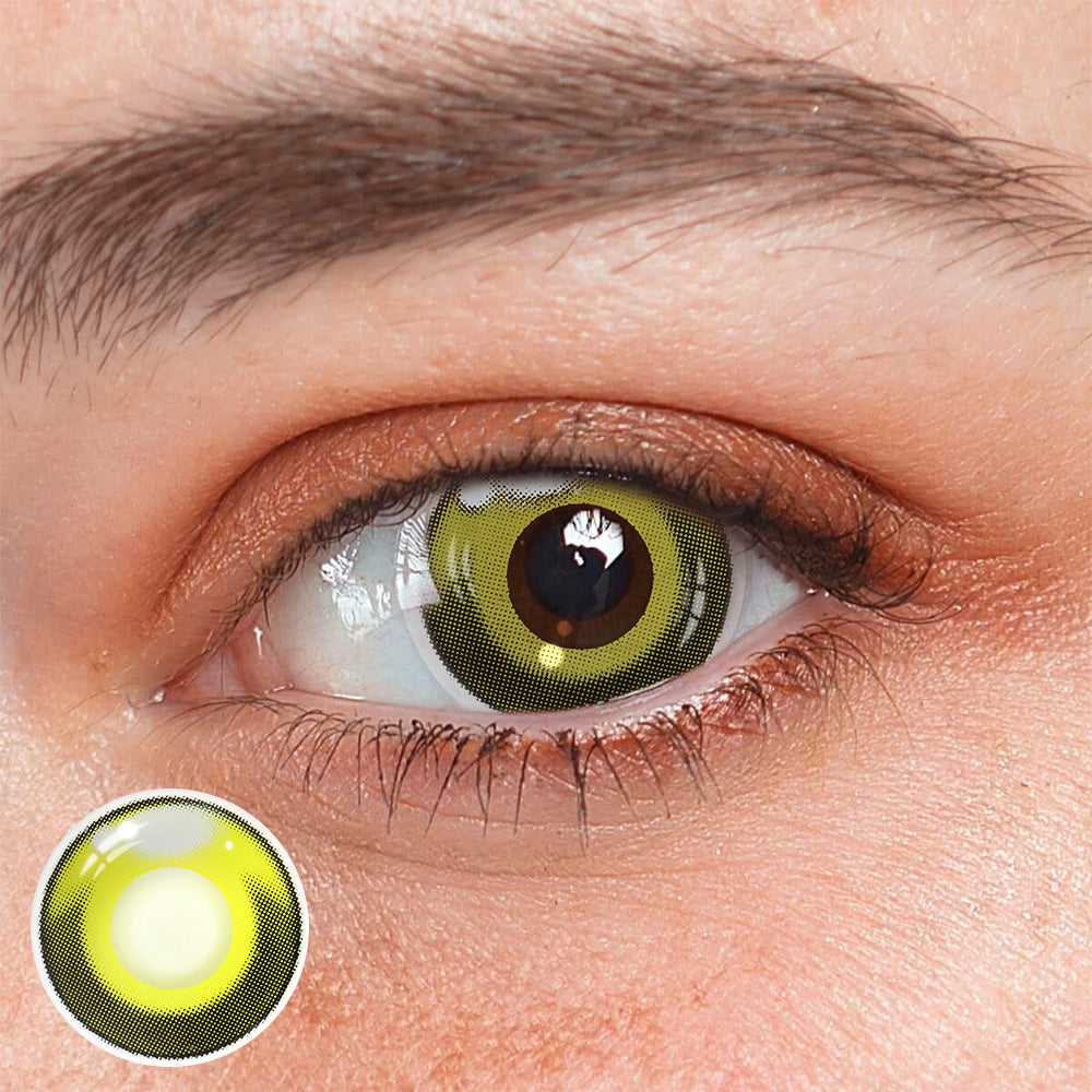 Cosplay Agate Yellow Colored Contact Lenses