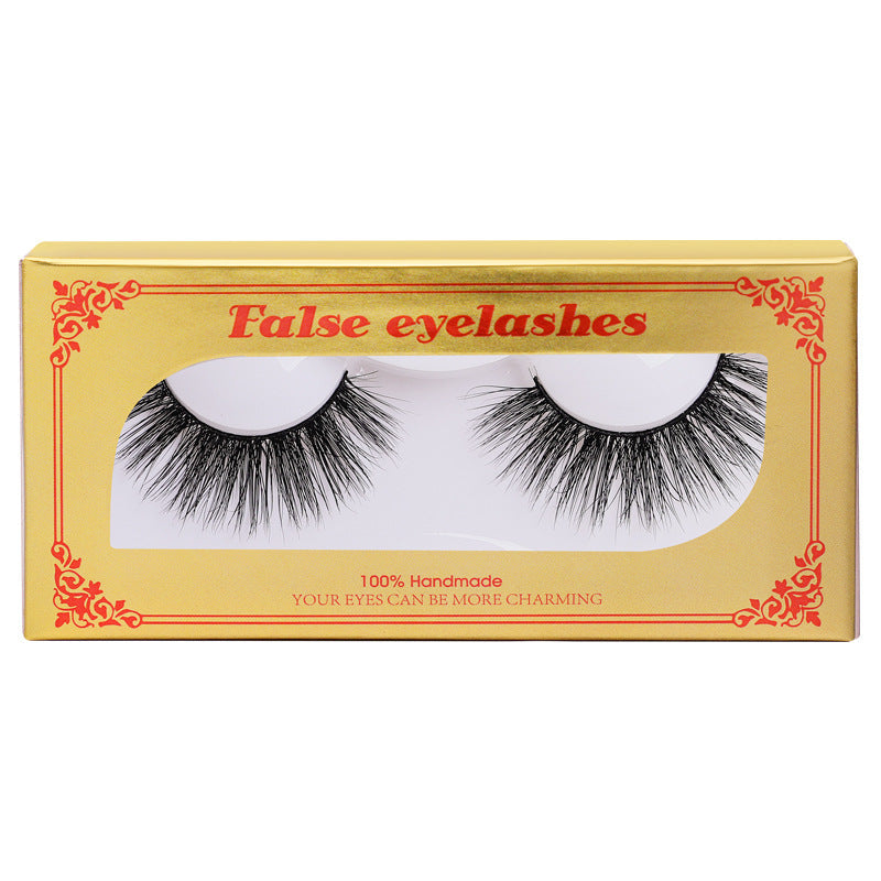 New One-Pair Package  Natural Long Piece Mink Hair Eyelashes
