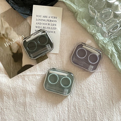Ins Transparent Mini and Simple Colored Contact Lens Case