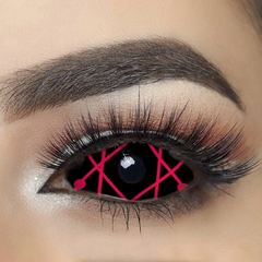 Halloween 22mm Red Star Trails Sclera Colored Contact Lenses