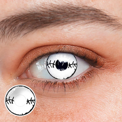 Halloween Stitched mummy White Colored Contact Lenses