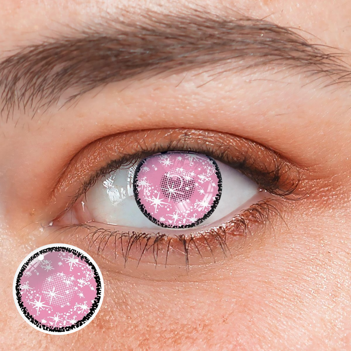 Cosplay Coral Pink Colored Contact Lenses