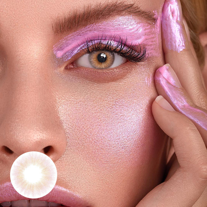 Perla Pinke farbige Kontaktlinsen mit Sehstärke