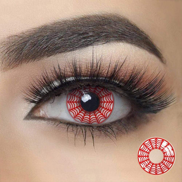 Cosplay Cat Eye Lash White Colored Contact Lenses