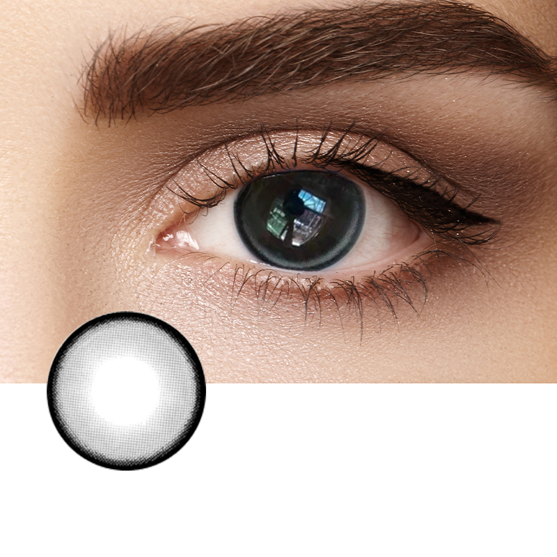 Perlgraue farbige Kontaktlinsen