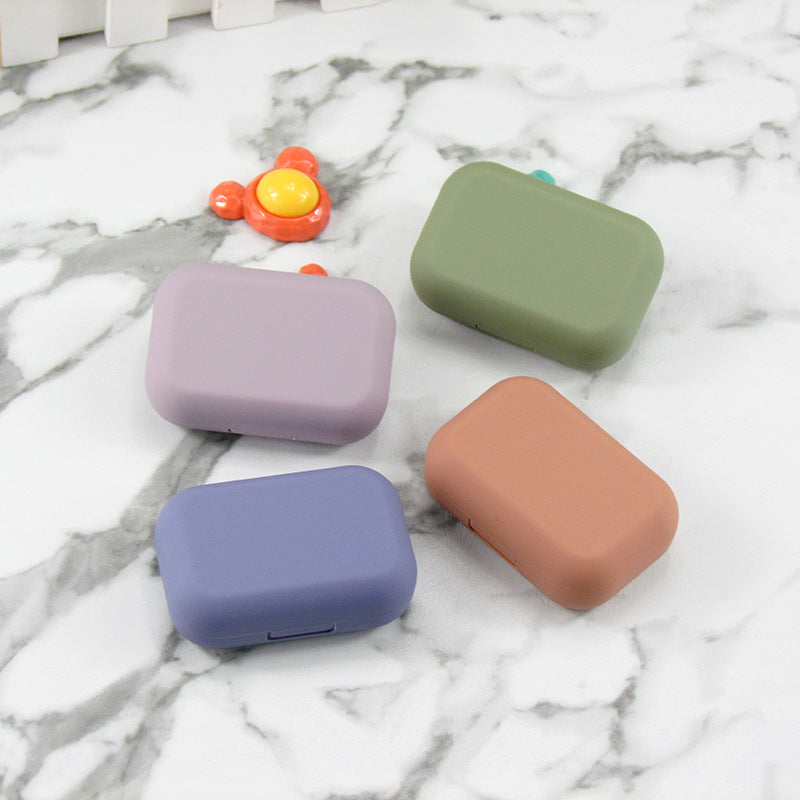 Smooth Paint Surface Colored Contact Lens Case
