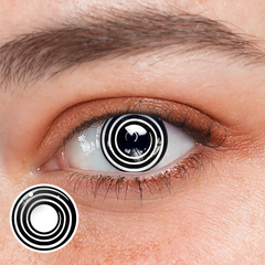 Cosplay Black&White Spiral Colored Contact Lenses