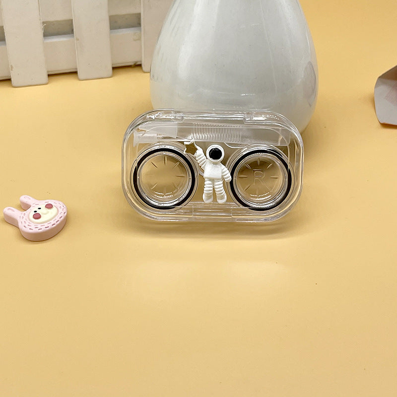 Estuche para lentes de contacto de color astronauta