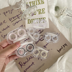 Clear Simple Colored Contact Lens Case