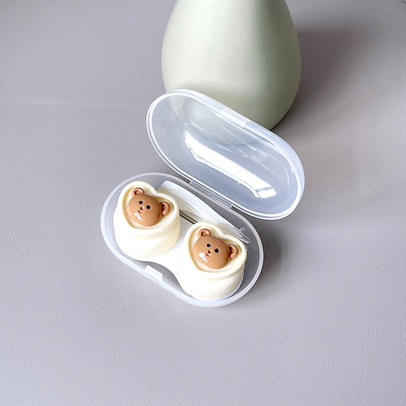 Small Fresh Bear Rabbit Colored Contact Lens Case