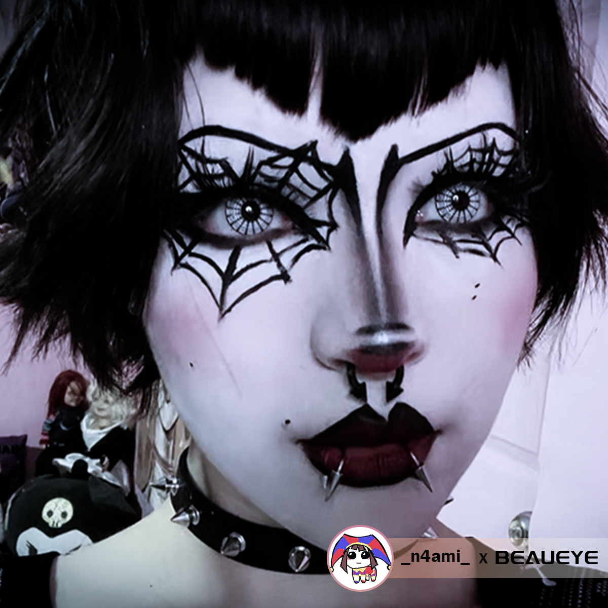Halloween SpiderWeb White Colored Contact Lenses