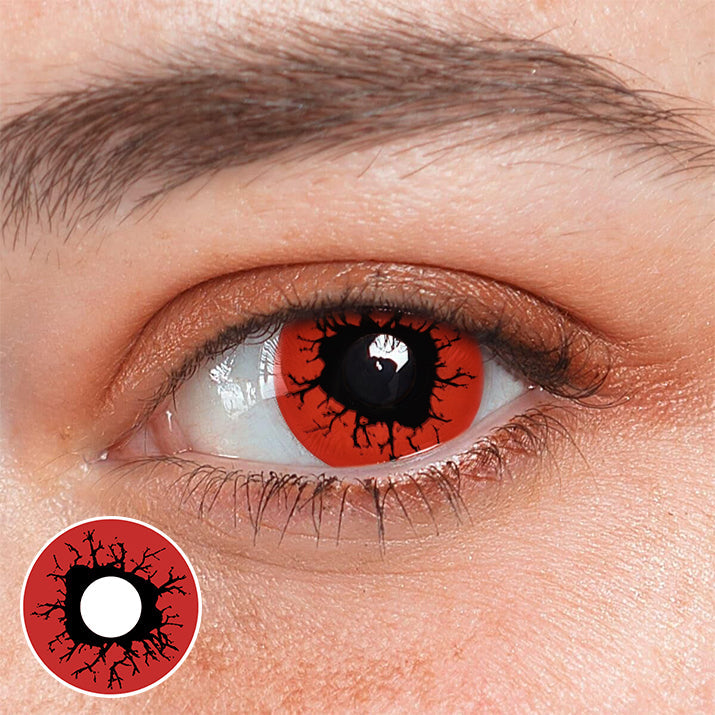 Halloween Scary Blood Eyes Red Colored Contact Lenses – BEAUEYE OFFICIAL
