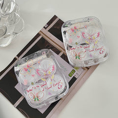 Transparent Butterfly Colored Contact Lens Case