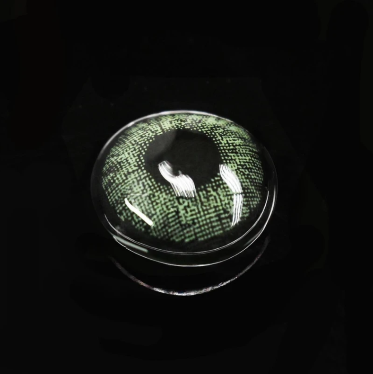 Nuevas lentes de contacto graduadas de color verde gema de 3 tonos