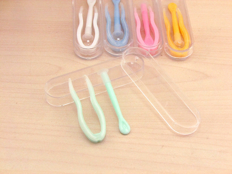 Simple Tweezers Suction Stick Colored Contact Auxiliary Tool