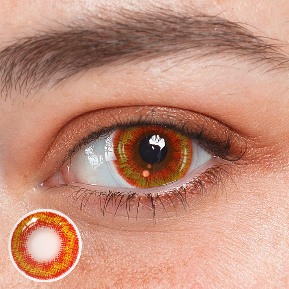 Cosplay Ghost Fire Red Colored Contact Lenses