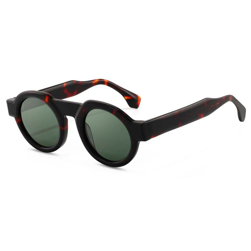 Livia Retro Round Tortoiseshell Sunglasses