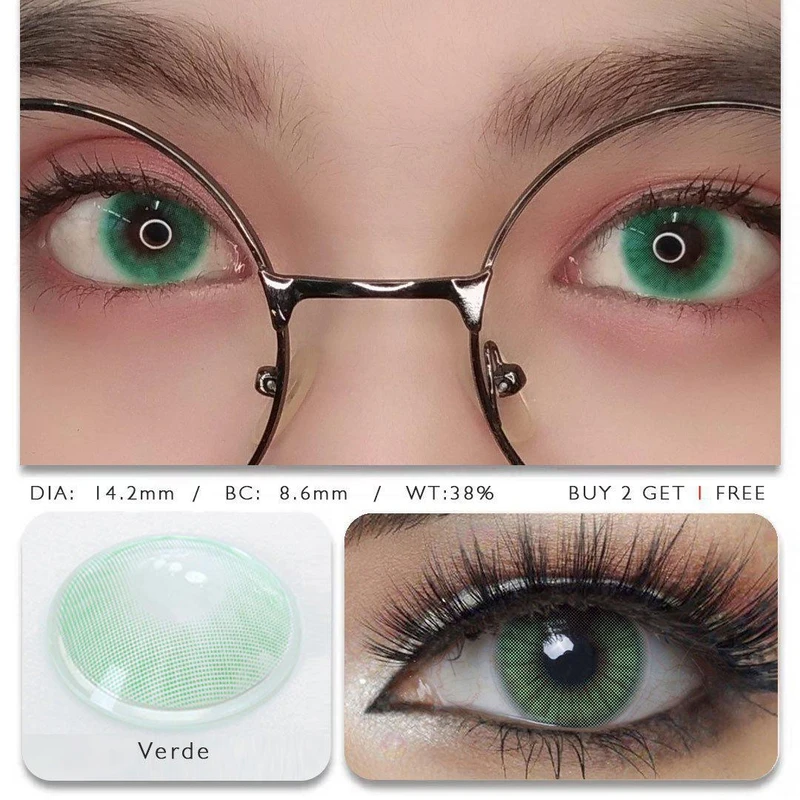 Hidrocor VERDE farbige Kontaktlinsen mit Sehstärke