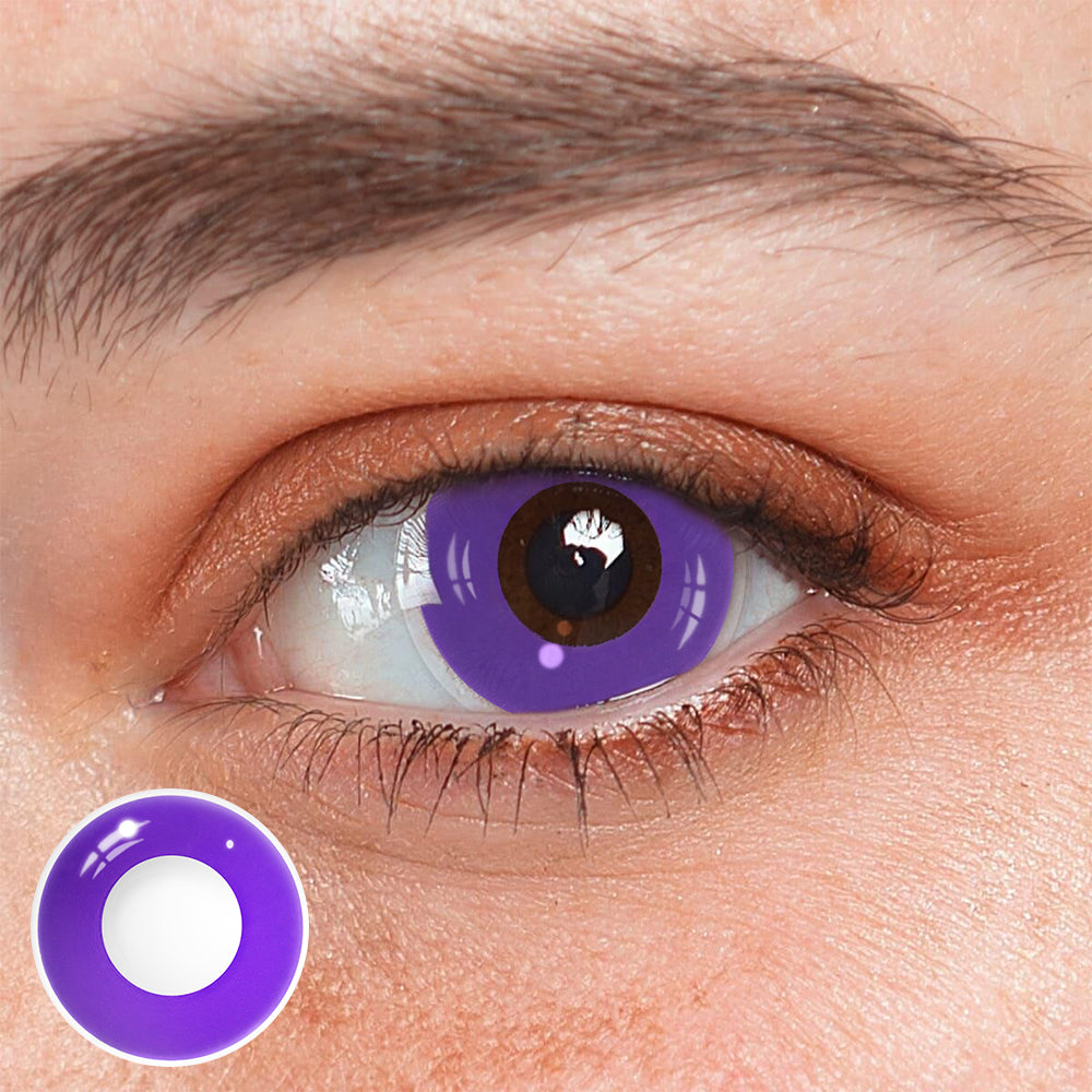 Cosplay Purple Block Colored Contact Lenses