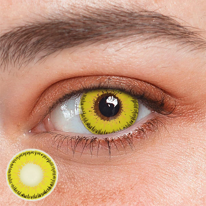 Cosplay Indians Yellow Colored Contact Lenses