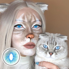 Cosplay Ragdoll Cat Blue Colored Contact Lenses