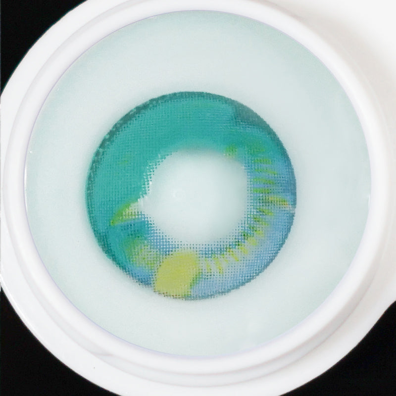 Cosplay Anime Grüne farbige Kontaktlinsen mit Sehstärke