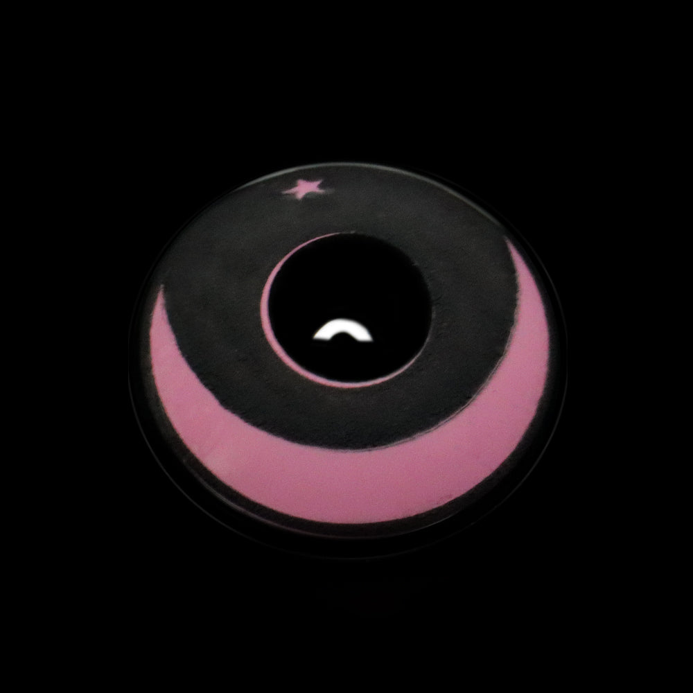 Halloween Moon Star Pink Colored Contact Lenses