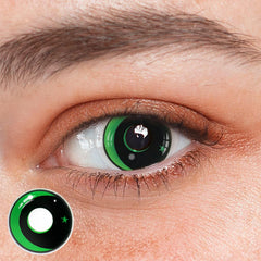 Halloween Moon Star Green Colored Contact Lenses