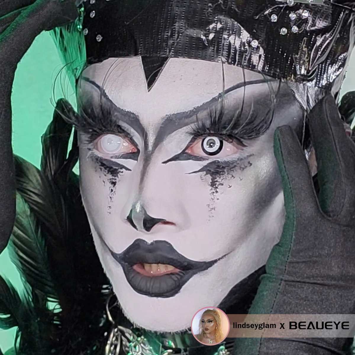 Cosplay Circle Line Black White Colored Contact Lenses