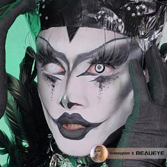 Cosplay Circle Line Black White Colored Contact Lenses