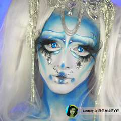 Cosplay Black Lobelia-Blue Colored Contact Lenses