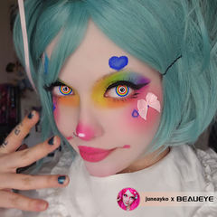 Cosplay Circle Line Rainbow Colored Contact Lenses